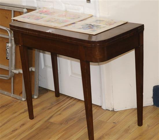 A late George III mahogany card table
